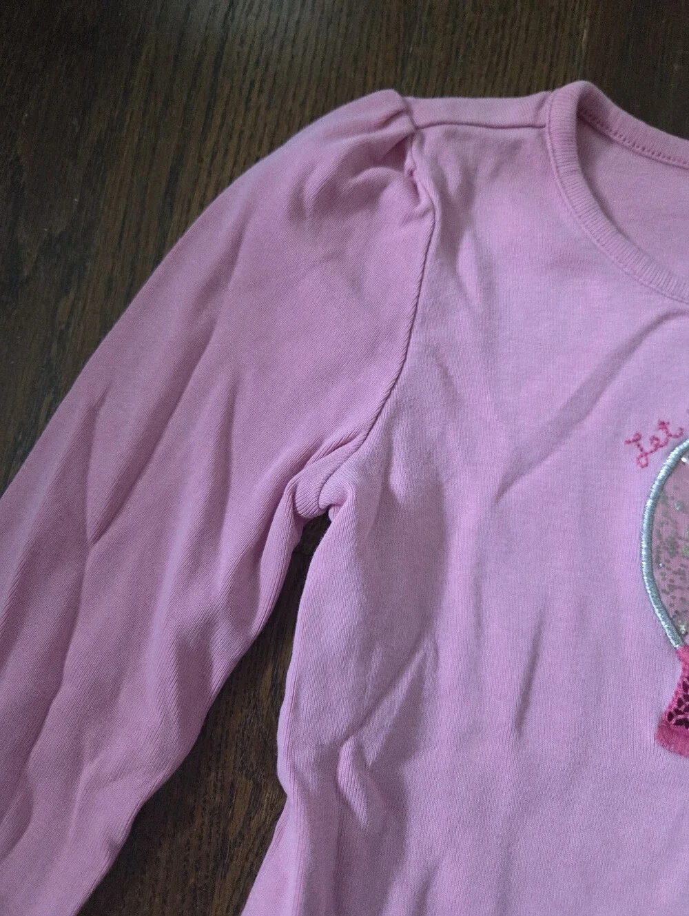 Gymboree Girls 4 Pink Scottie Snow Globe Tee
